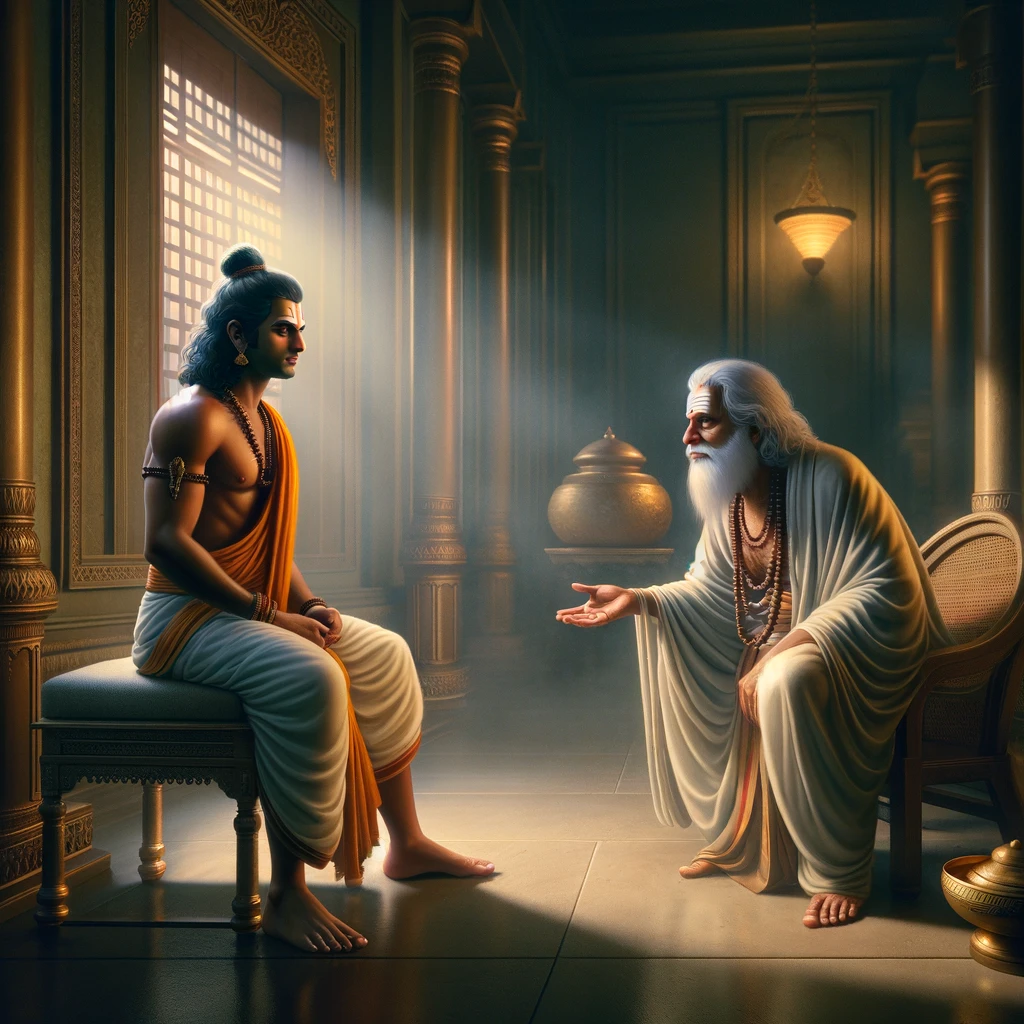 Vasishta Visits Rama to Instruct Him about Fasting